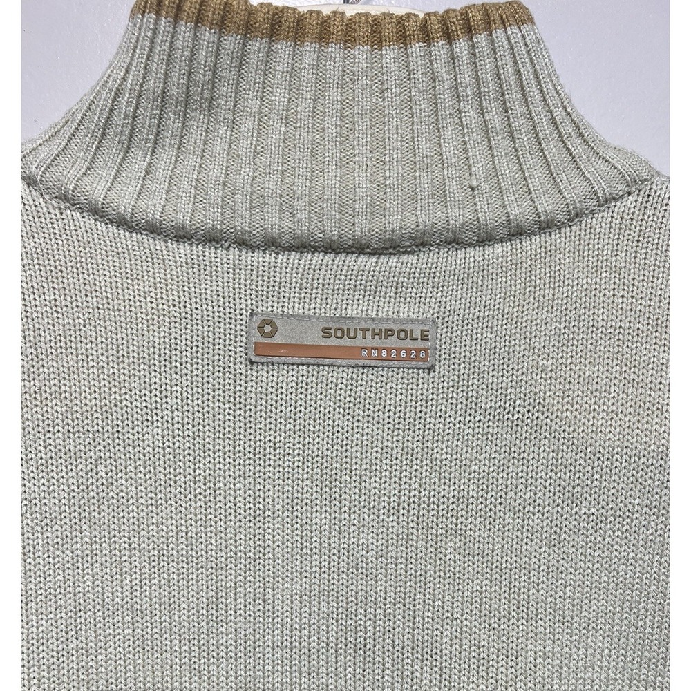 Southpole Texture Sweater‎ Cream Thick Cable Knit Mens XL Vintage - Picture 3 of 7